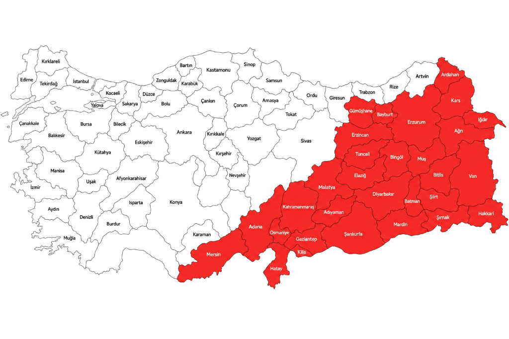 3. Bölge Haritası